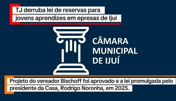 TJRS declara inconstitucional lei promulgada pela Câmara Municipal de Ijuí 