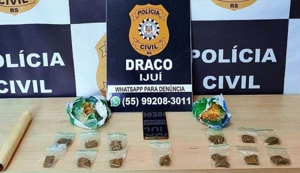 ​​​​​​​DRACO apreende adolescente e quase 600 gramas de crack no bairro Jardim, em Ijuí