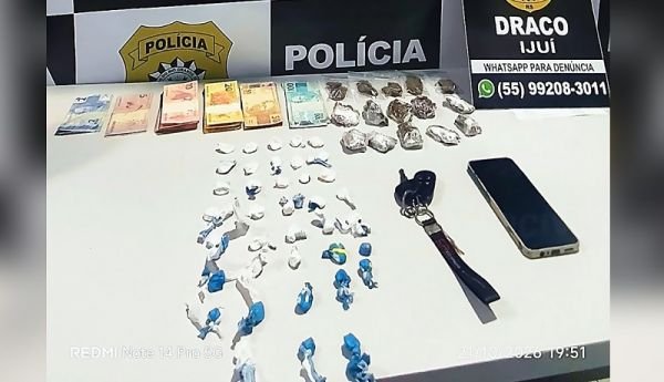 Polícia Civil prende homem por tráfico de drogas em Ijuí